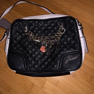 Black and white Leather Guess Purse